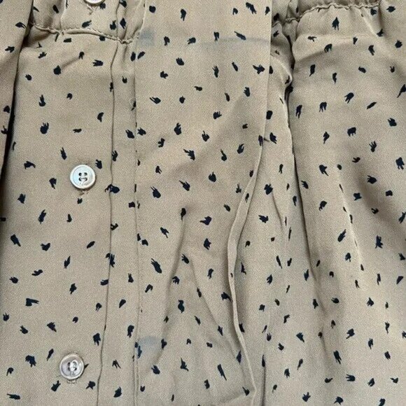 Aritzia Babaton 100% Silk Printed Button Down Dress With Neck Tie Size XS - Picture 4 of 7